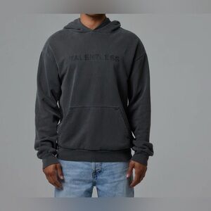 TALENTLESS -Men’s Hoodie - Circle Logo Embroidered - Steel Grey- Small